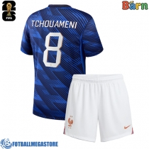 Fotballdrakt Barn Frankrike Aurelien Tchouameni #8 Hjemmedraktsett VM 2026 Kortermet (+ Korte bukser)